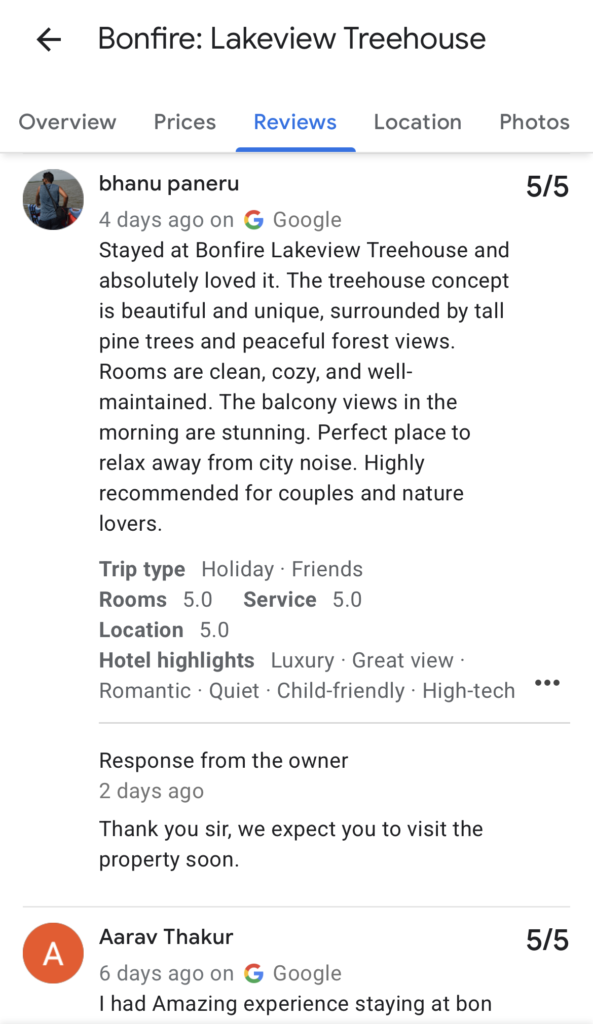 bonfire lakeview treehouse – google hotels